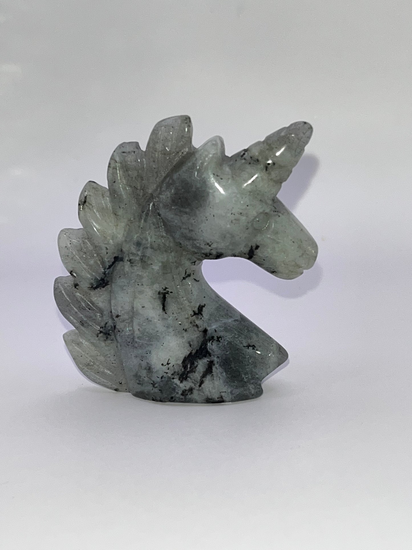 Labradorite Unicorn Carvings