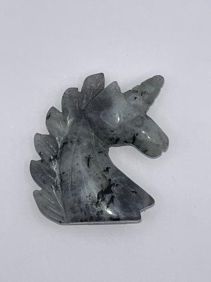 Labradorite Unicorn Carvings