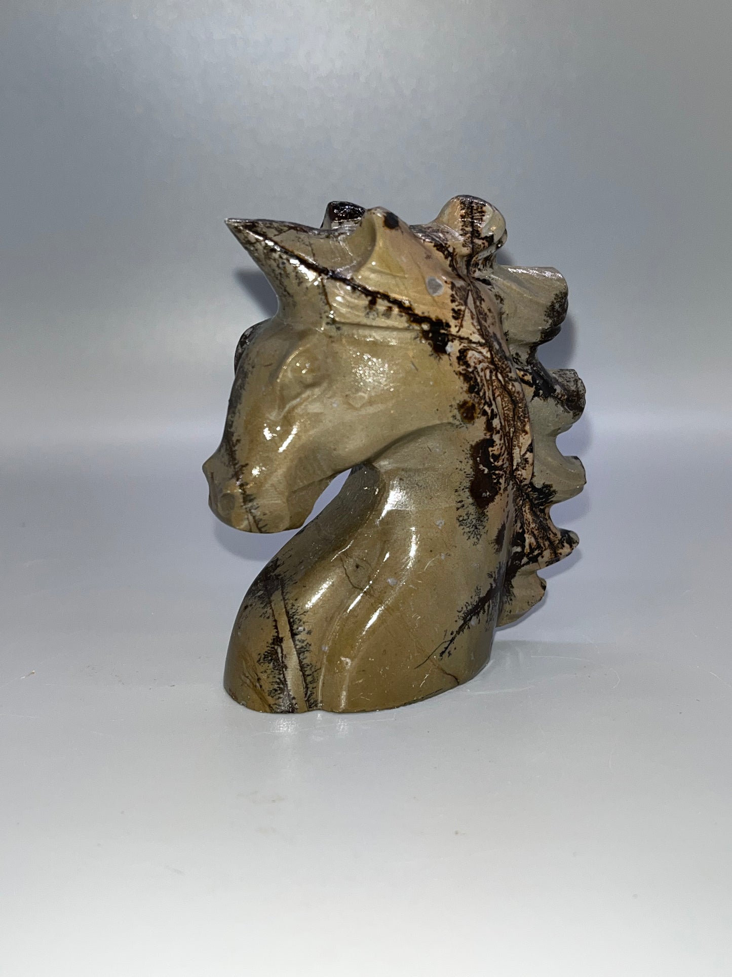 Picture Jasper Unicorn Carving