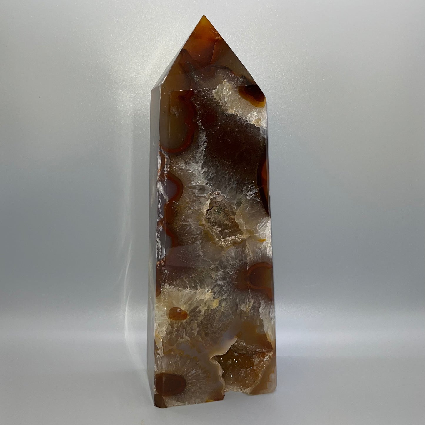Natural Druzy Agate Towers