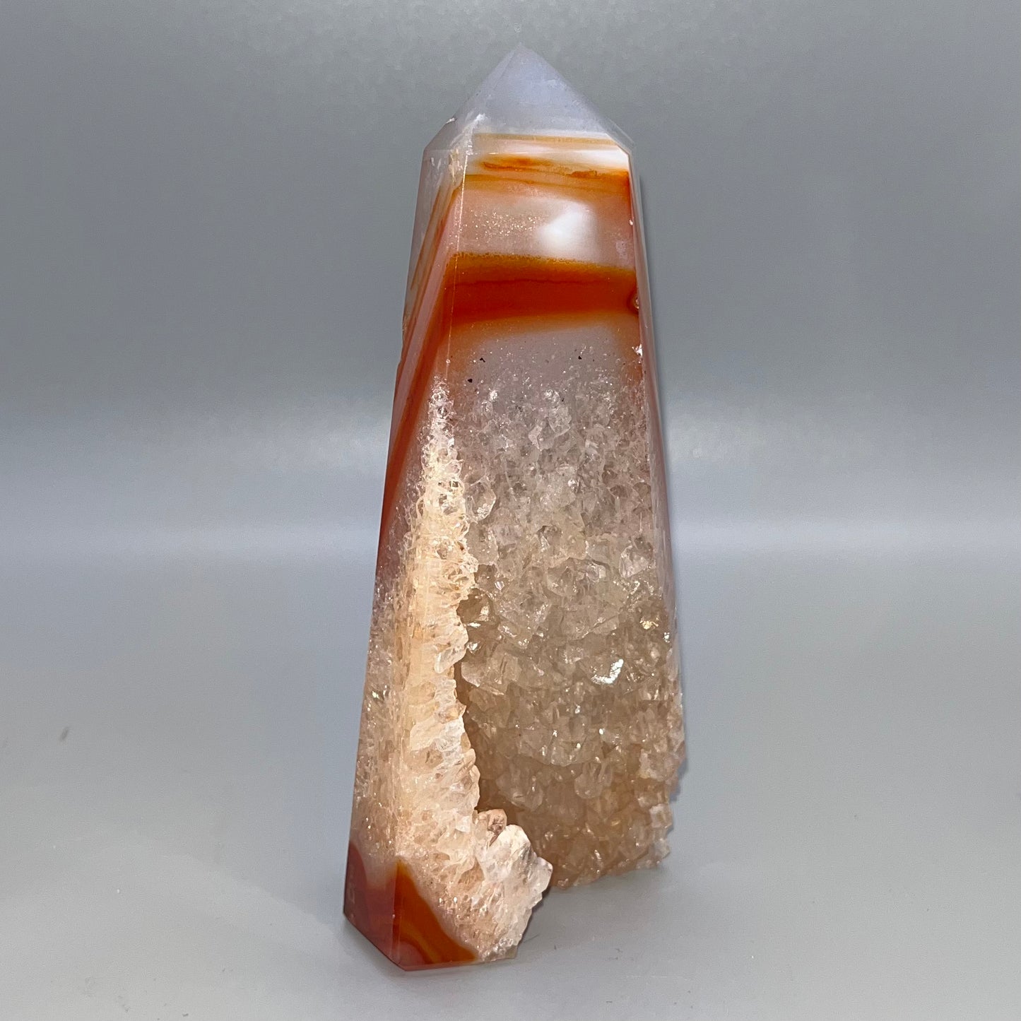 Carnelian Druzy Towers