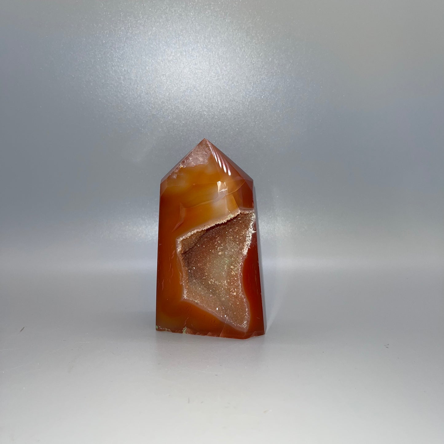 Carnelian Druzy Towers