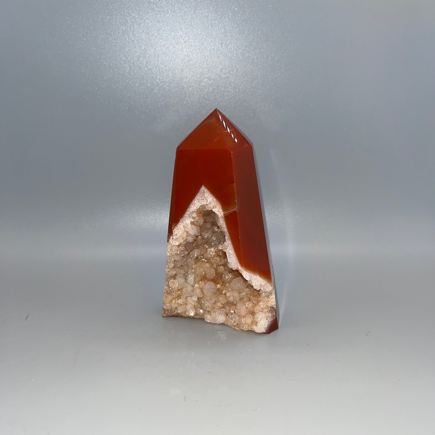 Carnelian Druzy Towers