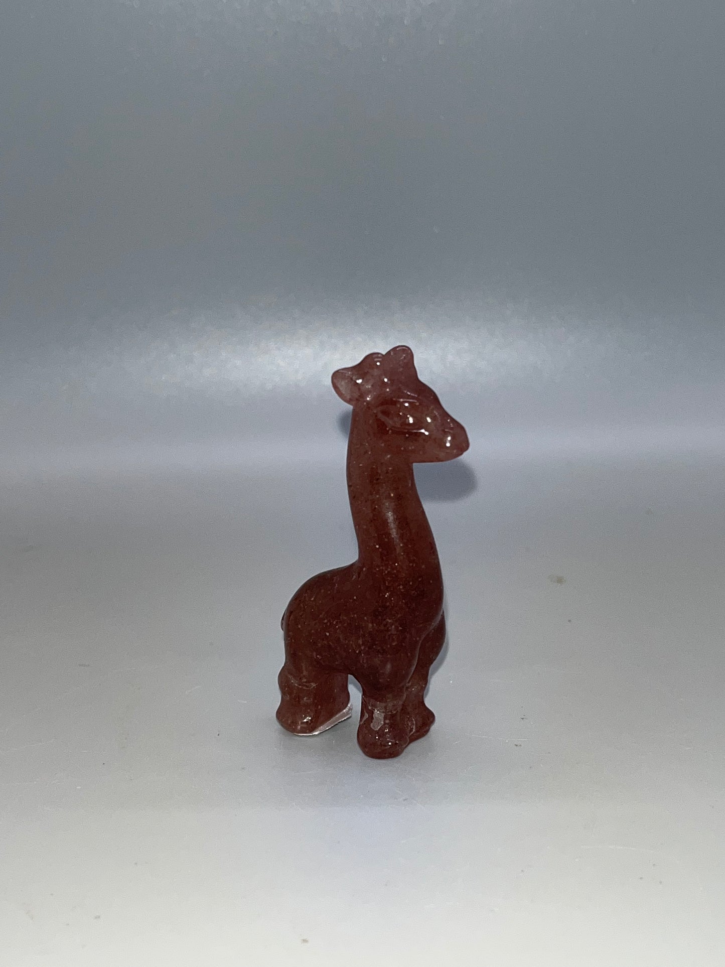 Red Aventurine Giraffe Carving