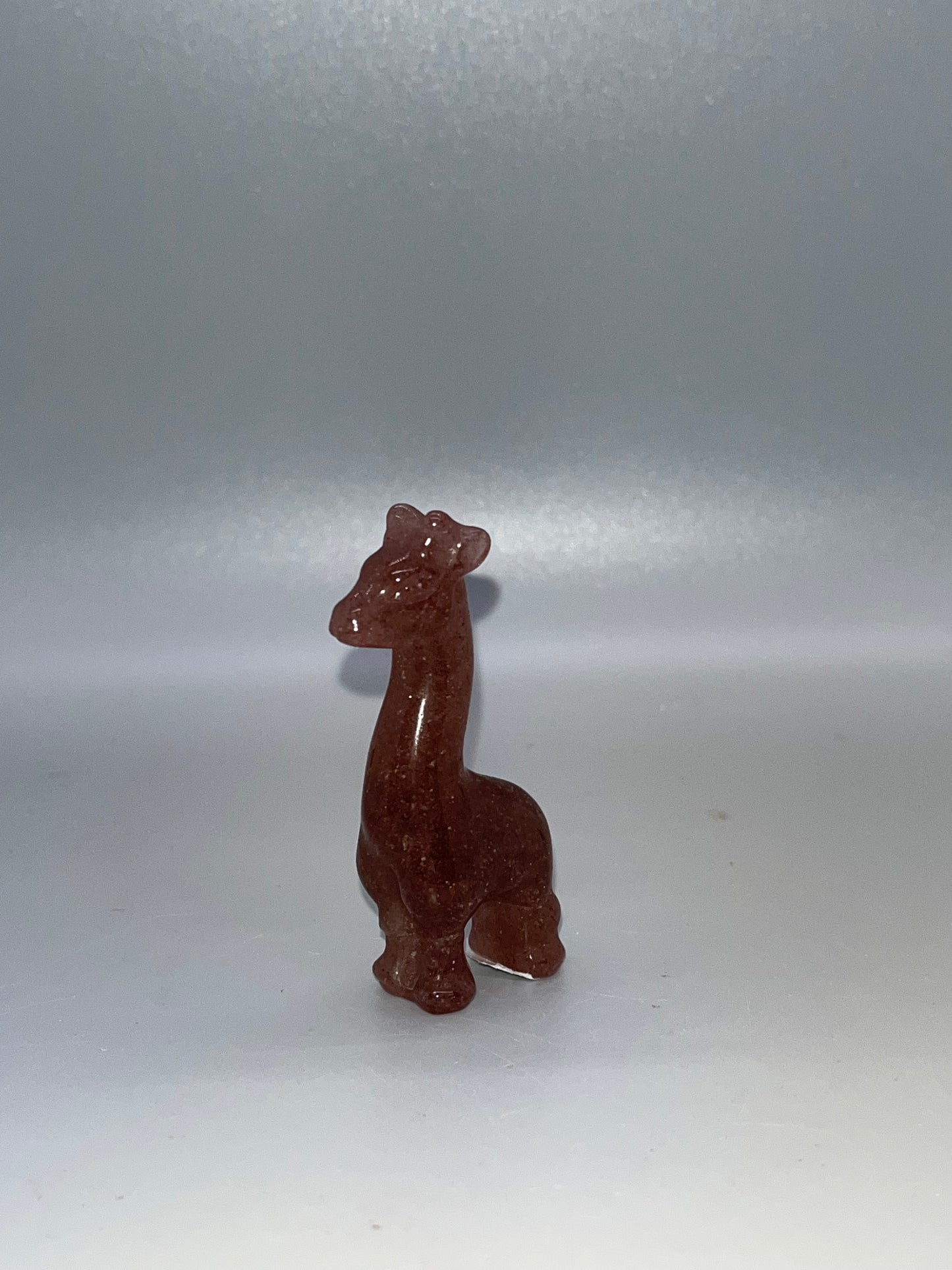 Red Aventurine Giraffe Carving