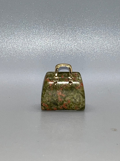 Unakite Crystal Handbag Carving