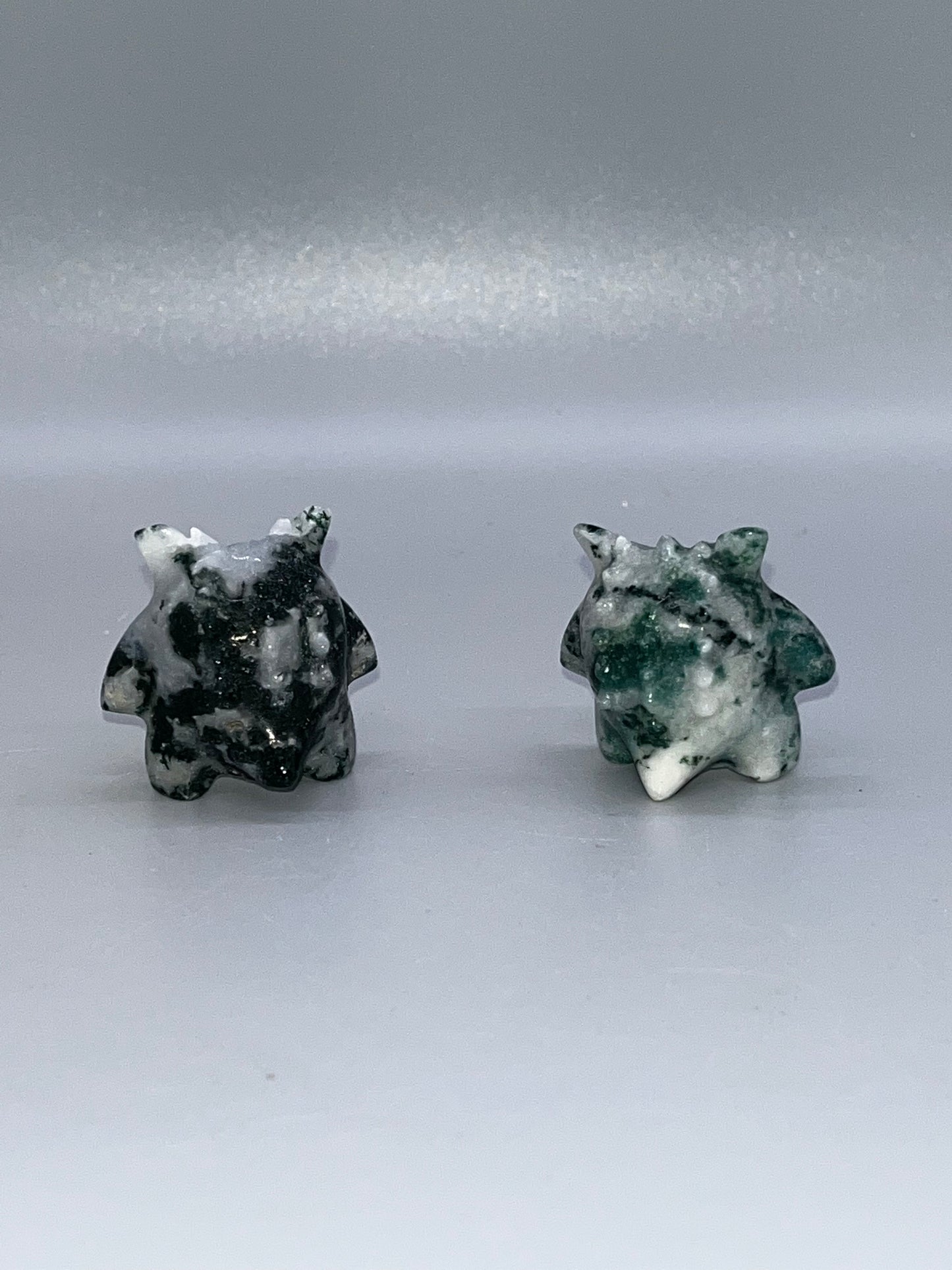 Tree Agate Crystal Gengar Carving