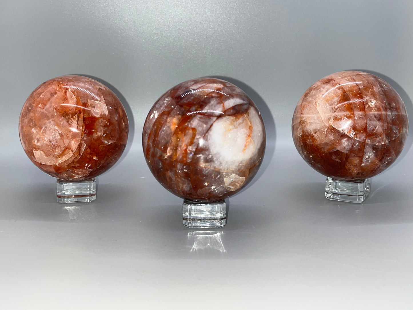 Fire Quartz Spheres