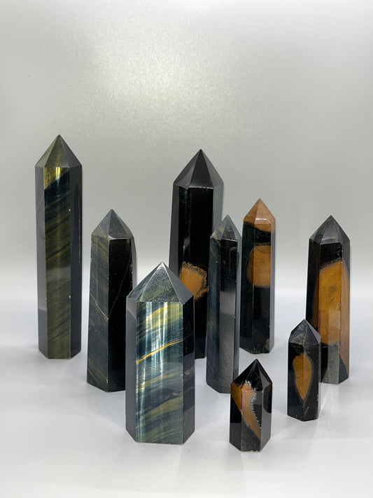 Real Blue Tiger's Eye Towers