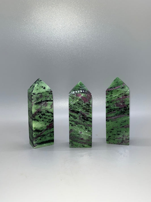 Ruby Zoisite Real Crystal Towers