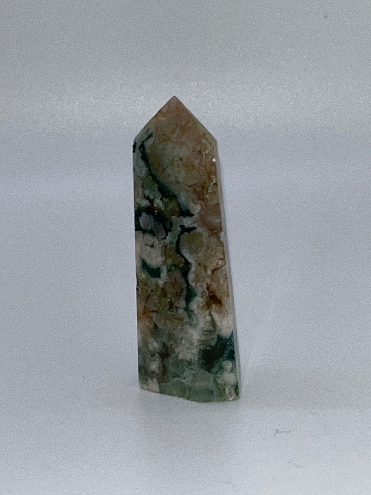 Green Flower Agate Towers