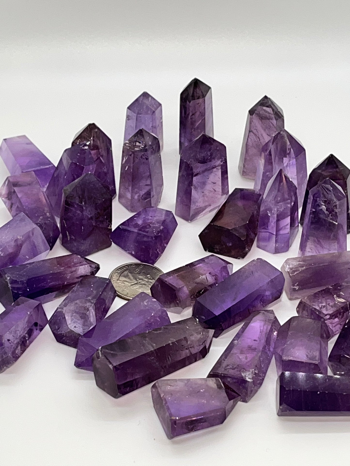 Amethyst Mini Towers 1.5inch, Real Crystal
