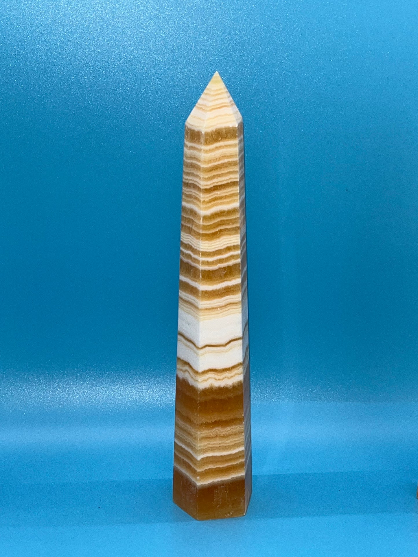 Orange Banded Calcite Towers, Tall/ Skinny