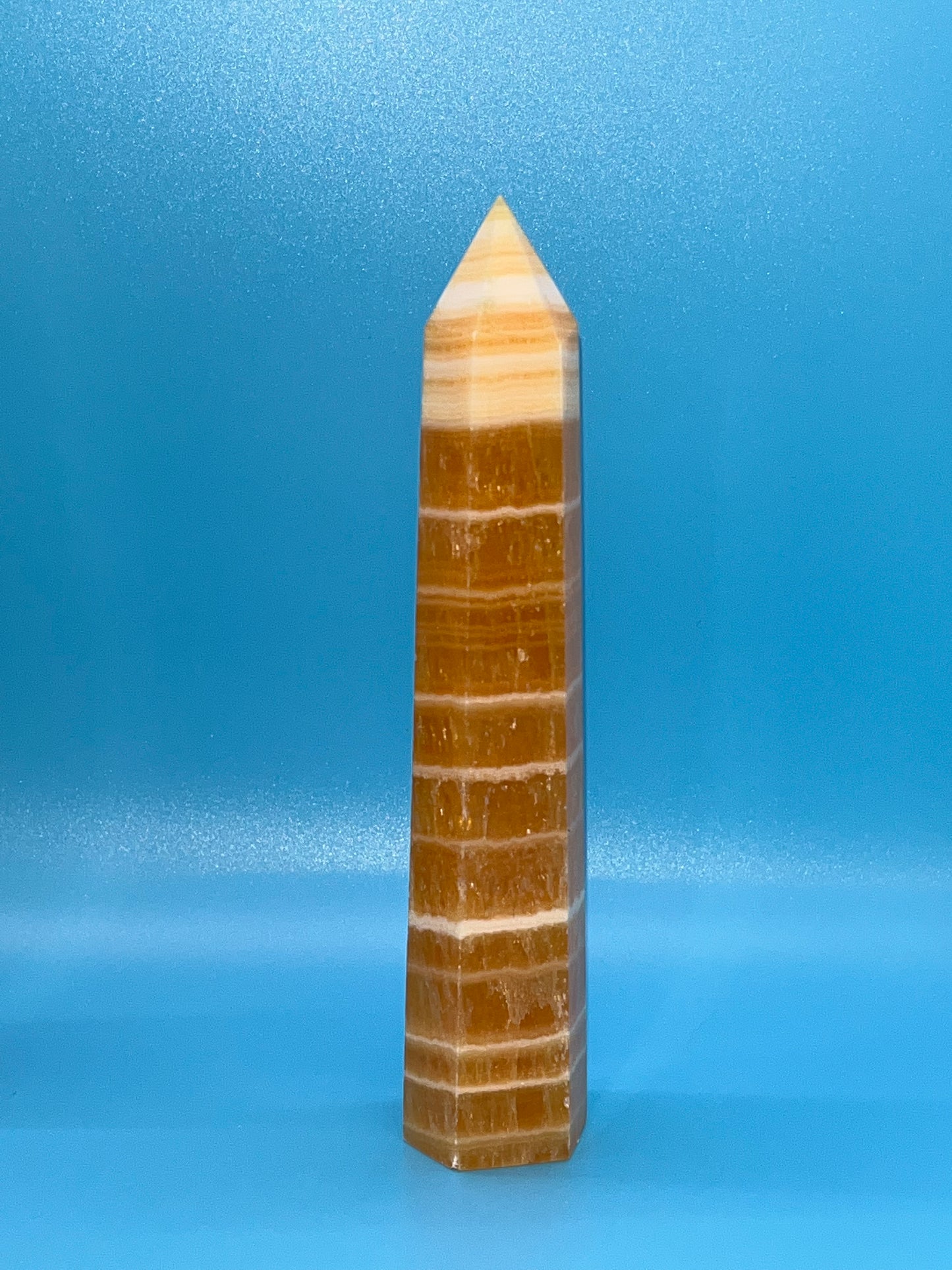 Orange Banded Calcite Towers, Tall/ Skinny