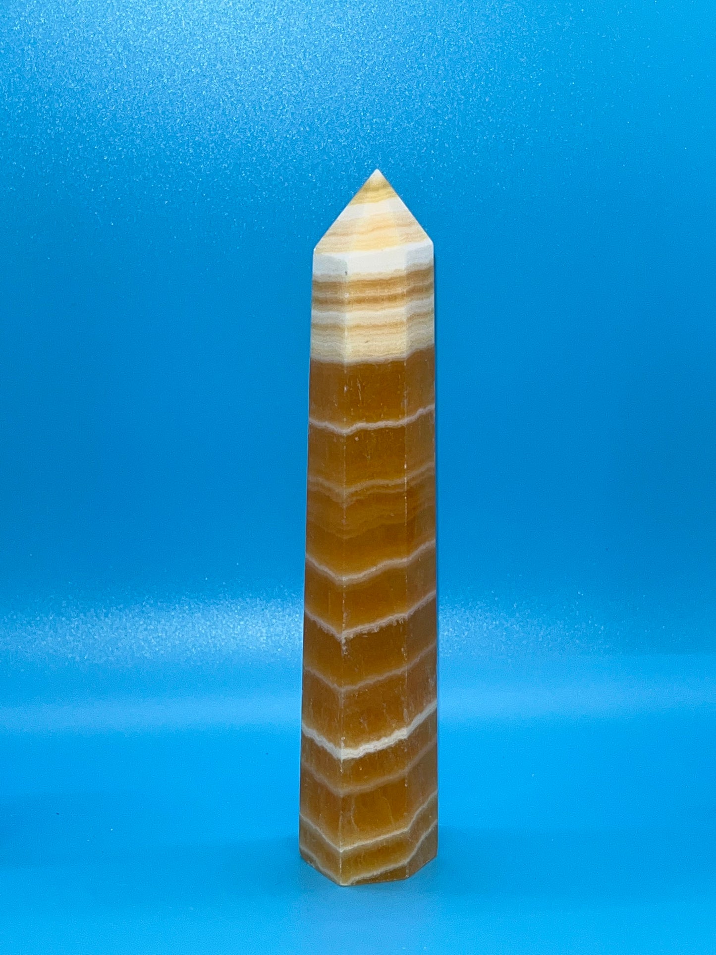 Orange Banded Calcite Towers, Tall/ Skinny