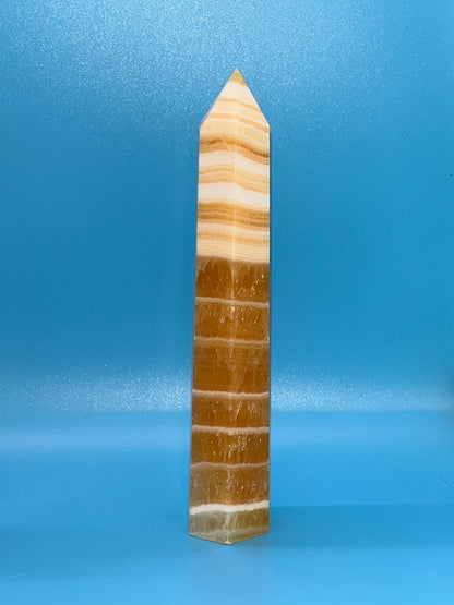 Orange Banded Calcite Towers, Tall/ Skinny