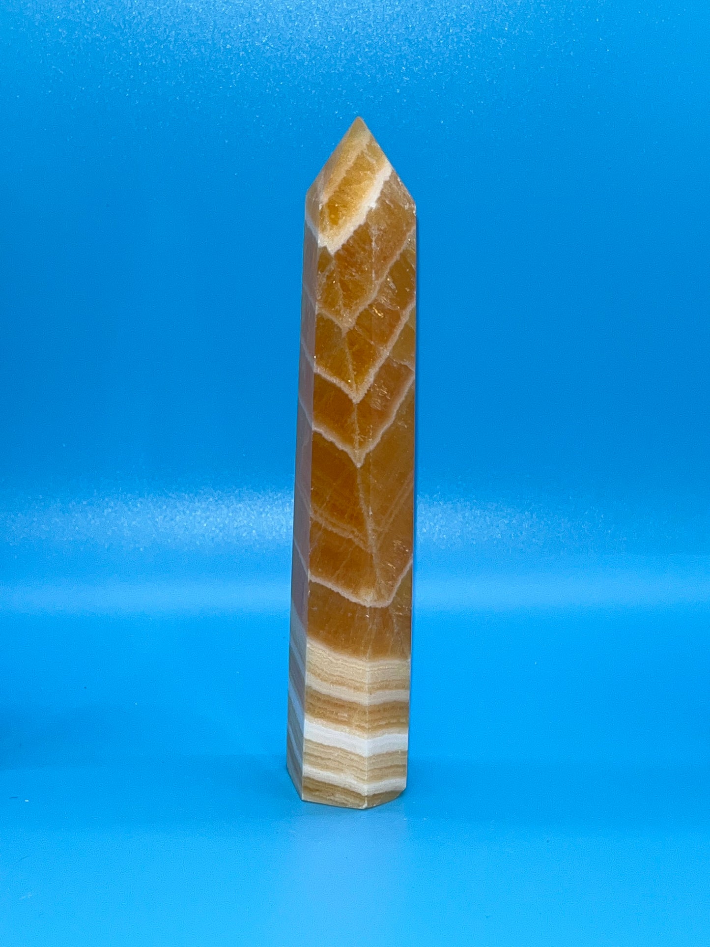 Orange Banded Calcite Towers, Tall/ Skinny