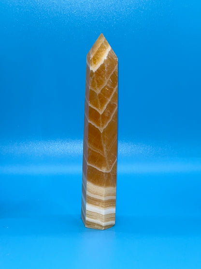 Orange Banded Calcite Towers, Tall/ Skinny