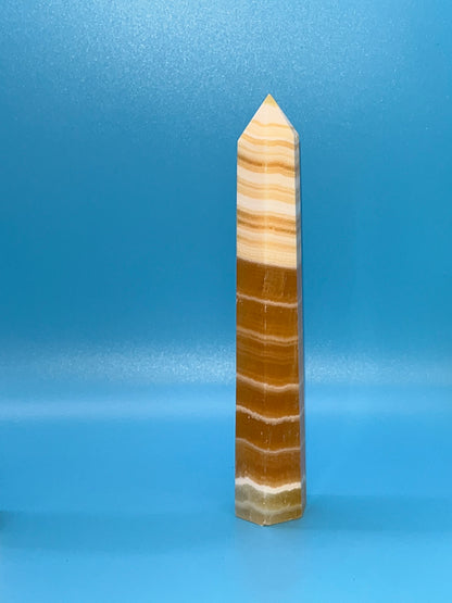 Orange Banded Calcite Towers, Tall/ Skinny