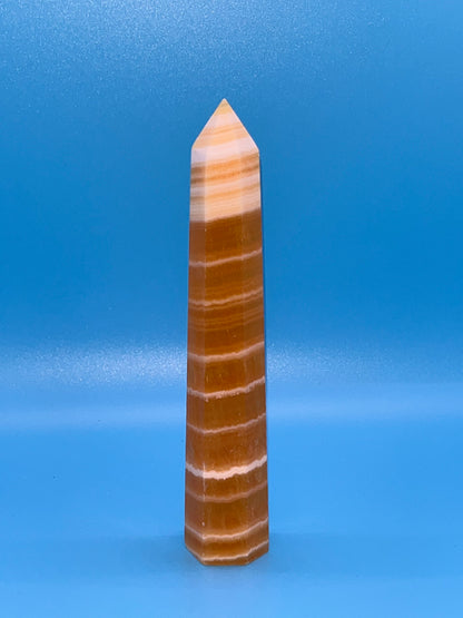 Orange Banded Calcite Towers, Tall/ Skinny