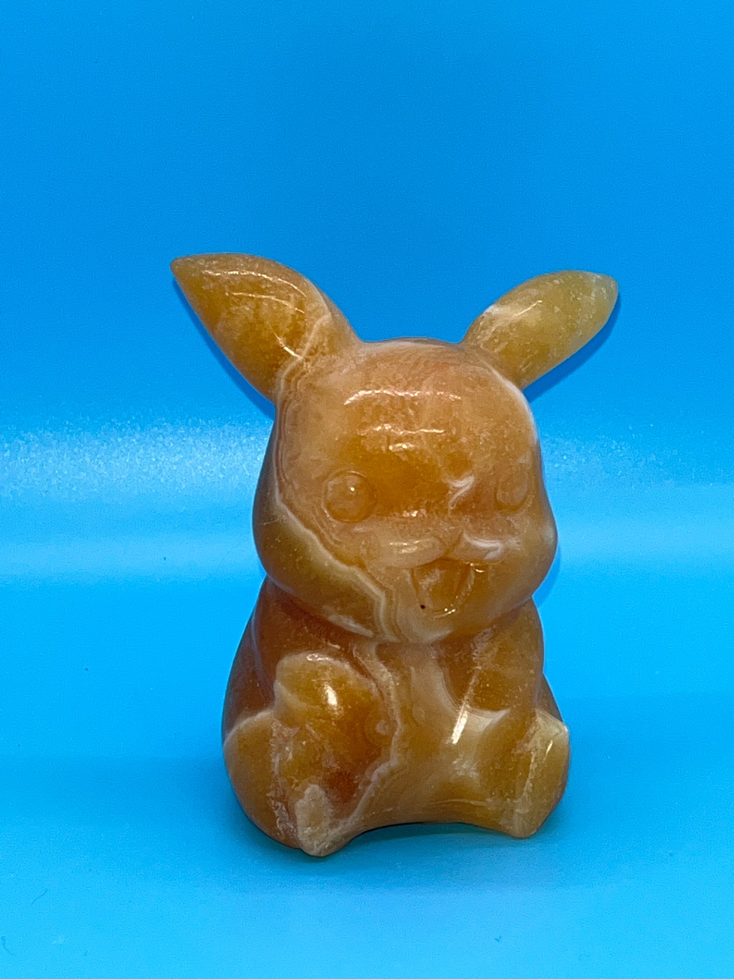 3.5 inch Yellow Calcite Pikachu Carving