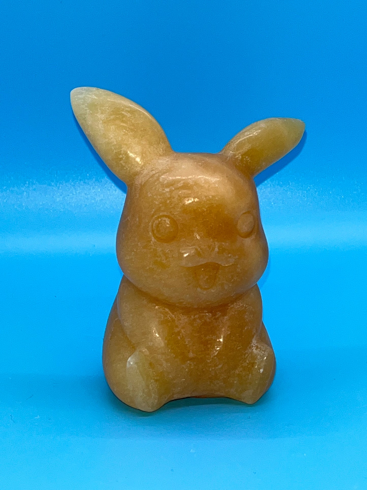 3.5 inch Yellow Calcite Pikachu Carving