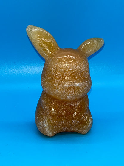 3.5 inch Yellow Calcite Pikachu Carving