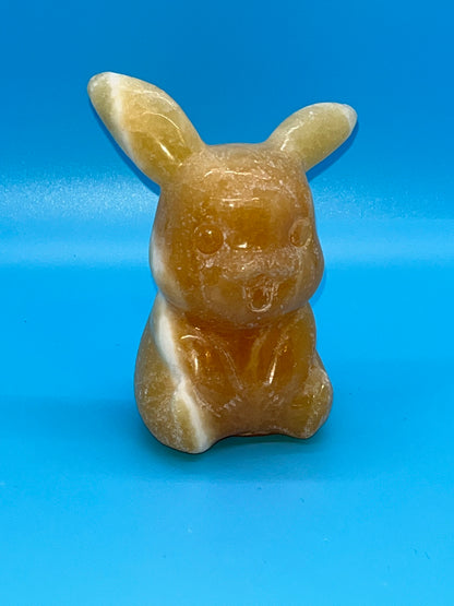 3.5 inch Yellow Calcite Pikachu Carving