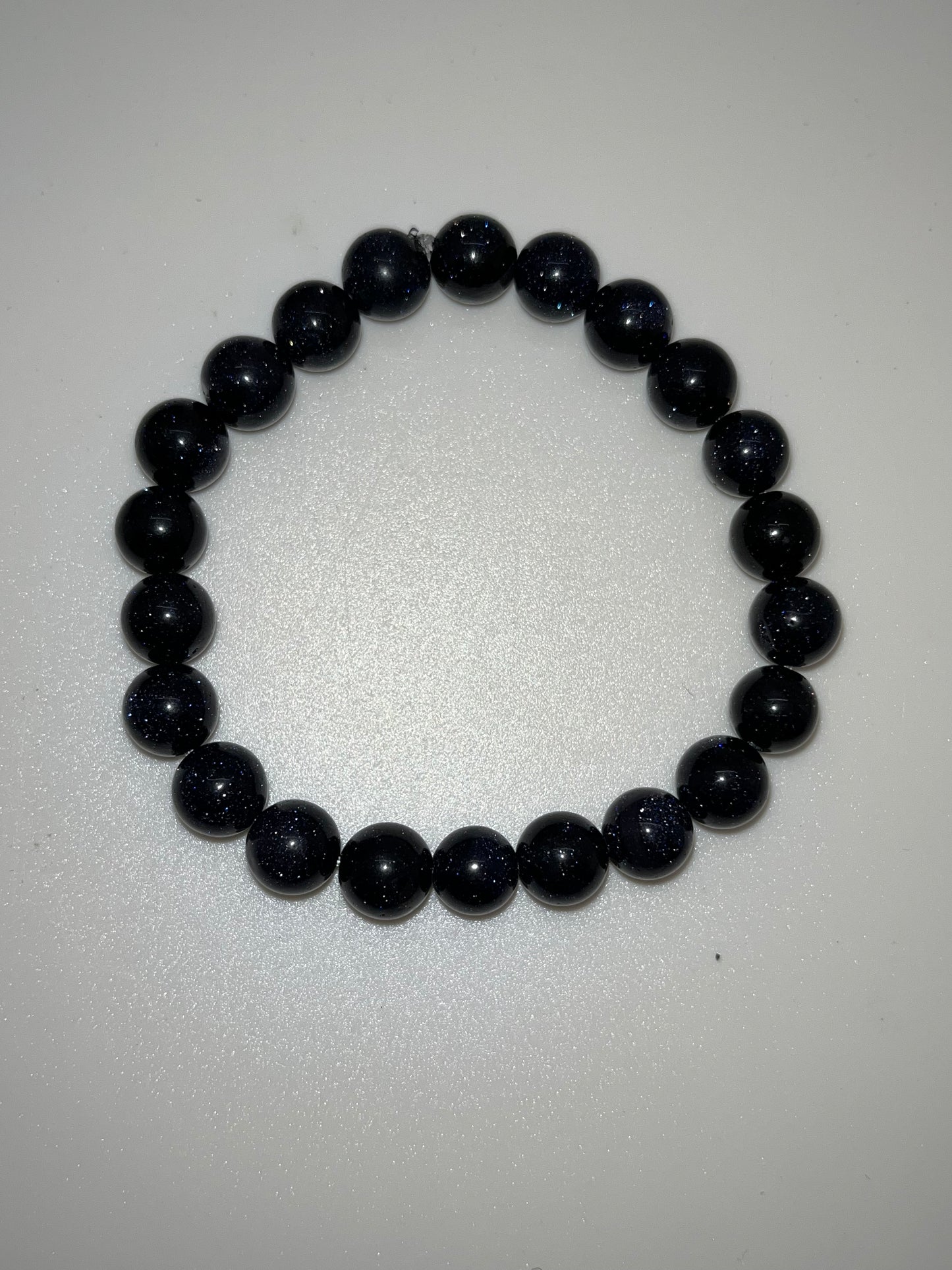 Blue Goldstone Crystal Bracelet, 8mm