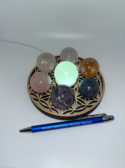Lighted 7 Chakra Sphere Stands