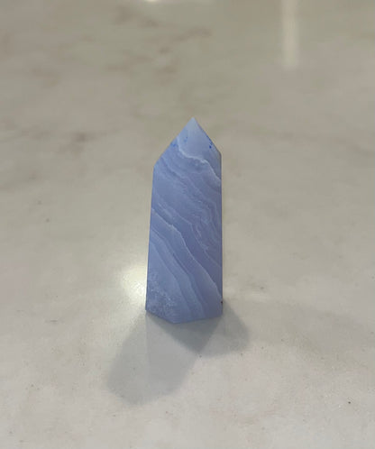 Blue Lace Agate Towers, Very High Quality! Real Crystal