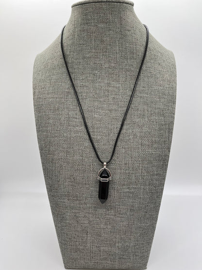 Black Obsidian Pendant Necklace