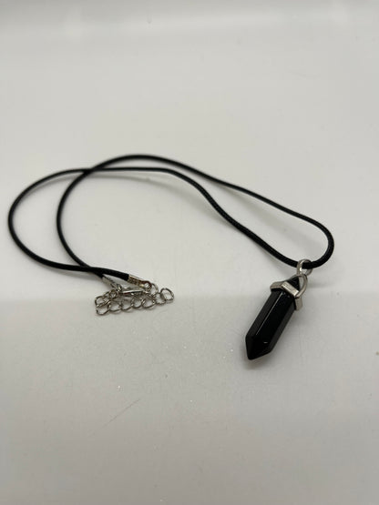 Black Obsidian Pendant Necklace