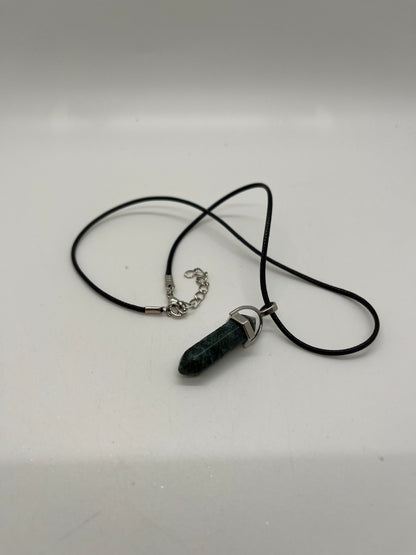 Moss Agate Pendant Necklace