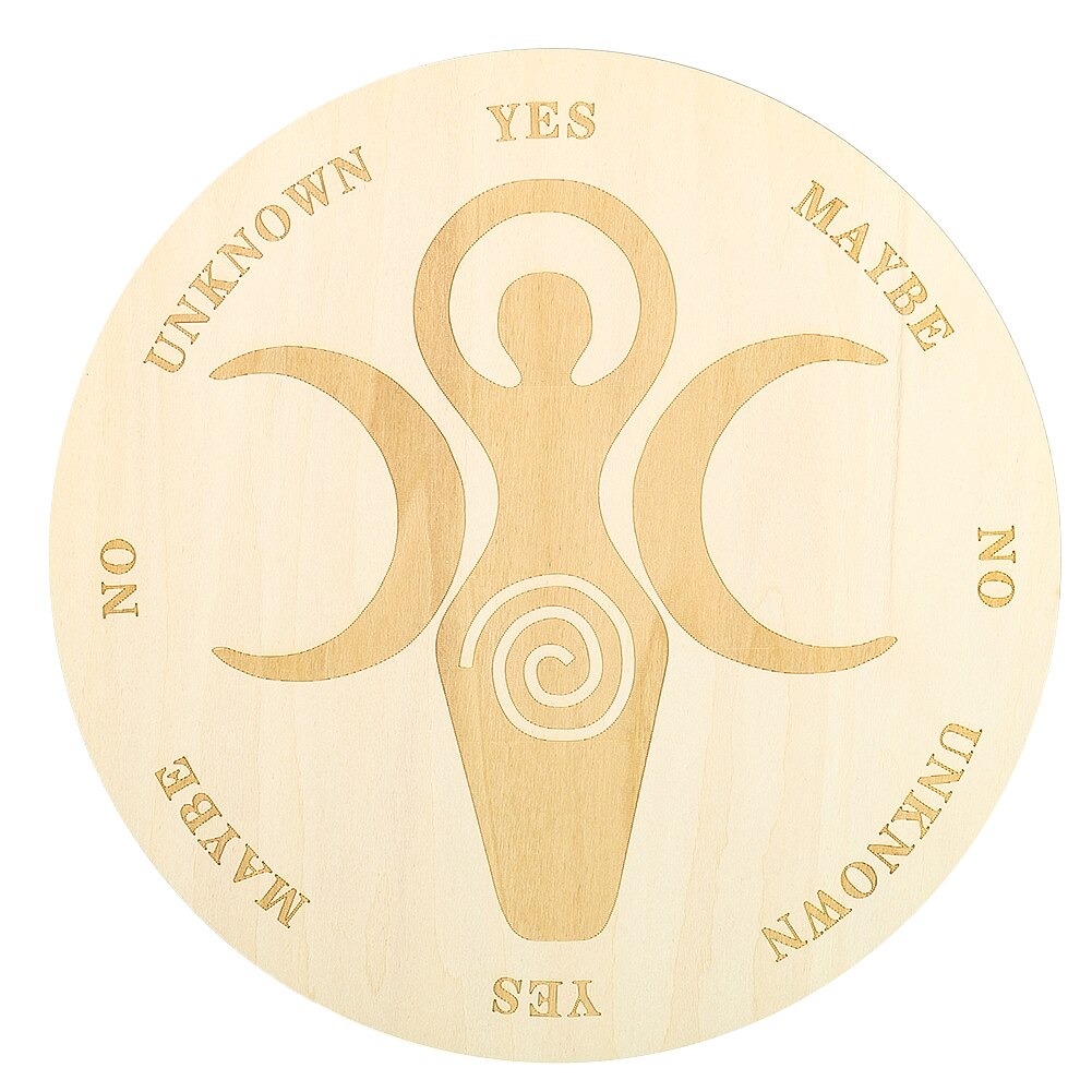 20cm Wooden Chakra Pendulum Board Energy Plate for Divination Yoga Meditation Board Metaphysical Altar Dowsing Wicca Supplies
