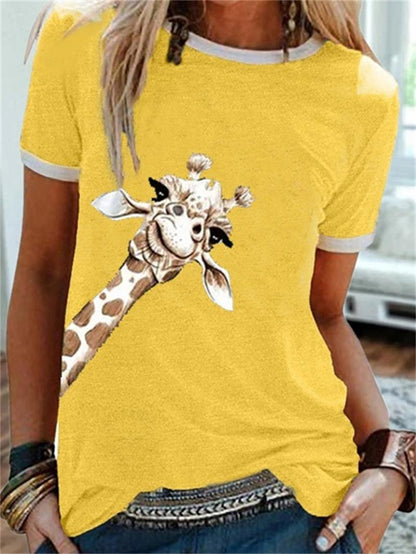 Graphic T Shirts Women Short Sleeve Tshrits Spring Summer Funny Casual Tshirt Ladies Printing Tee Shirt T-shirts Tops 2022