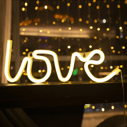 USB Battery Powered Creative LED Neon Light Sign LOVE Cat Rainbow Lip Neon Lamp For Party Wedding Bedroom Home Decor Night Lamp