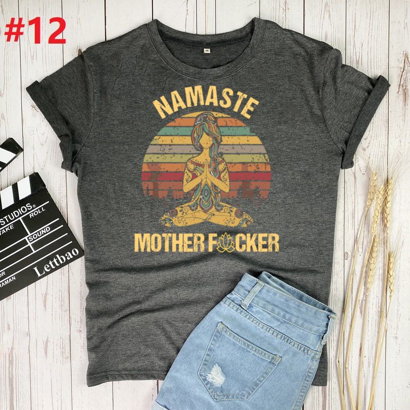 Namaste Mother Print Women Tshirt Cotton Casual Funny T Shirt Gift for Lady Yong Girl Top Tee Multiple Colour Woman T-shirts