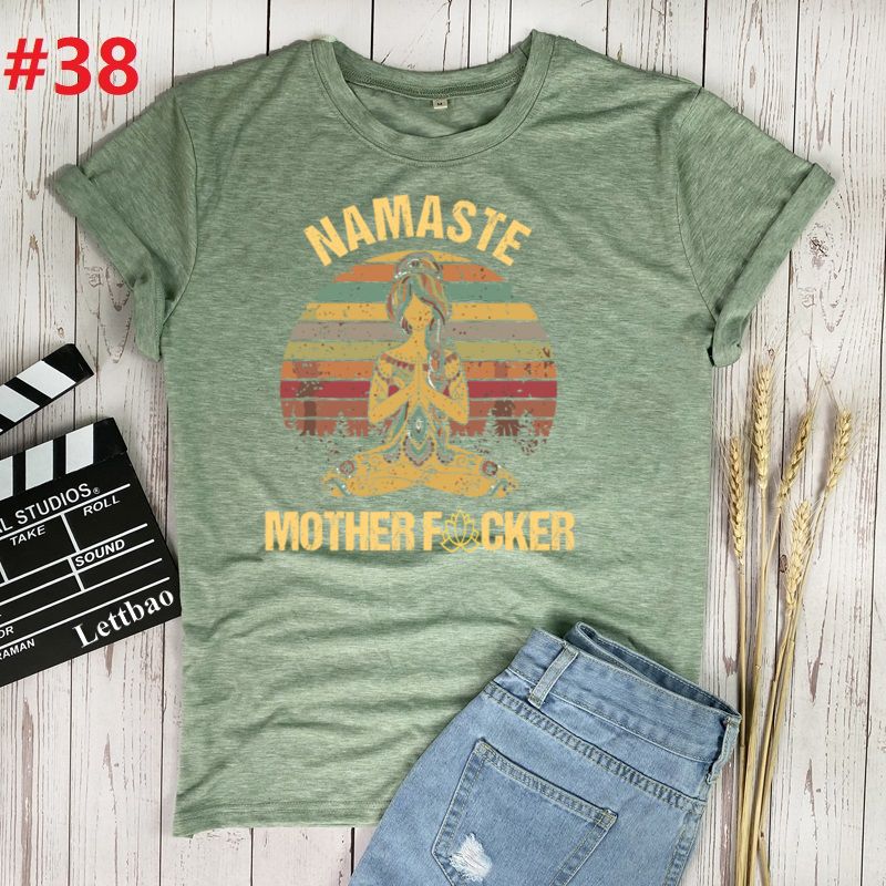 Namaste Mother Print Women Tshirt Cotton Casual Funny T Shirt Gift for Lady Yong Girl Top Tee Multiple Colour Woman T-shirts