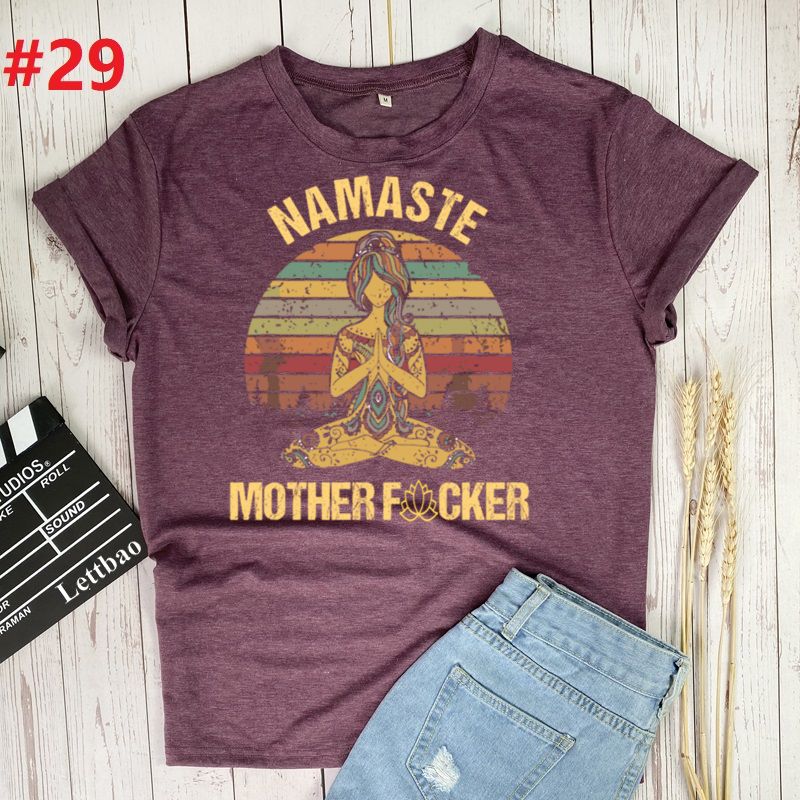 Namaste Mother Print Women Tshirt Cotton Casual Funny T Shirt Gift for Lady Yong Girl Top Tee Multiple Colour Woman T-shirts