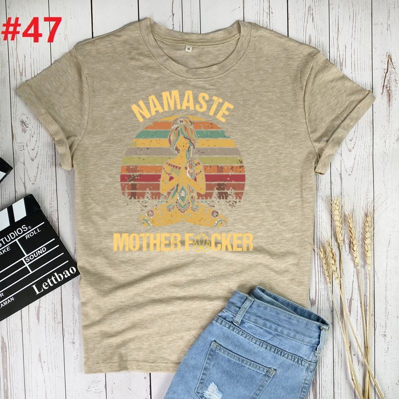 Namaste Mother Print Women Tshirt Cotton Casual Funny T Shirt Gift for Lady Yong Girl Top Tee Multiple Colour Woman T-shirts