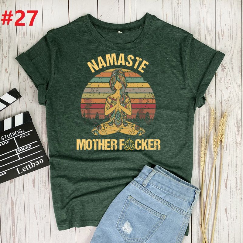 Namaste Mother Print Women Tshirt Cotton Casual Funny T Shirt Gift for Lady Yong Girl Top Tee Multiple Colour Woman T-shirts