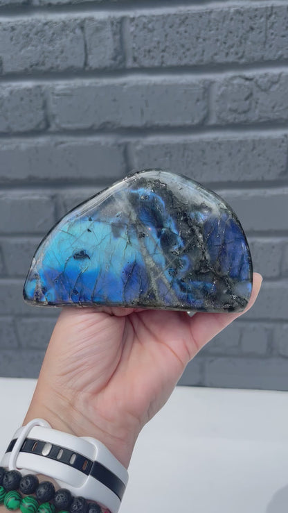 Labradorite Freeform, Very Flashy!!!Real Crystal