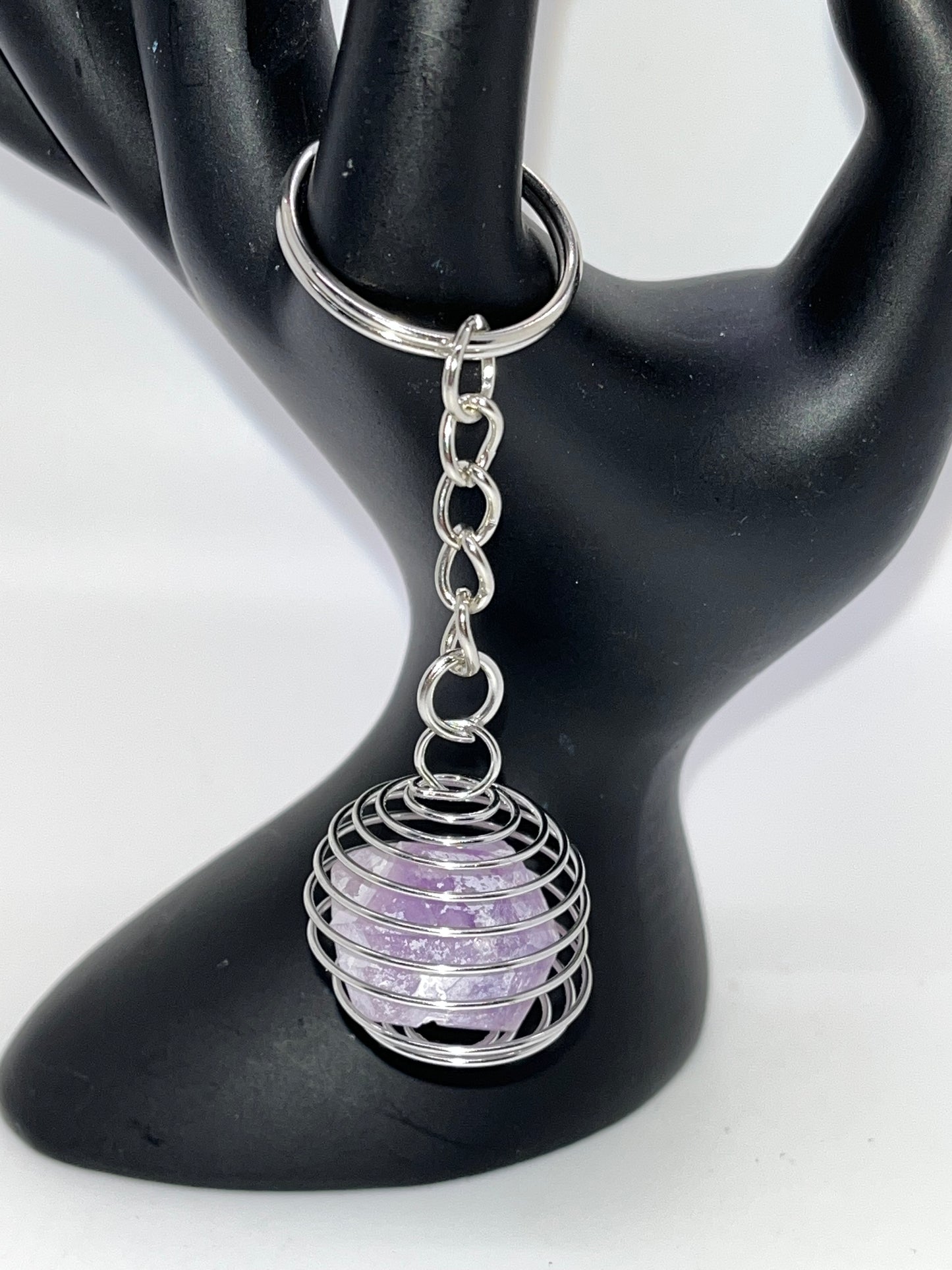 Amethyst Raw Keychain