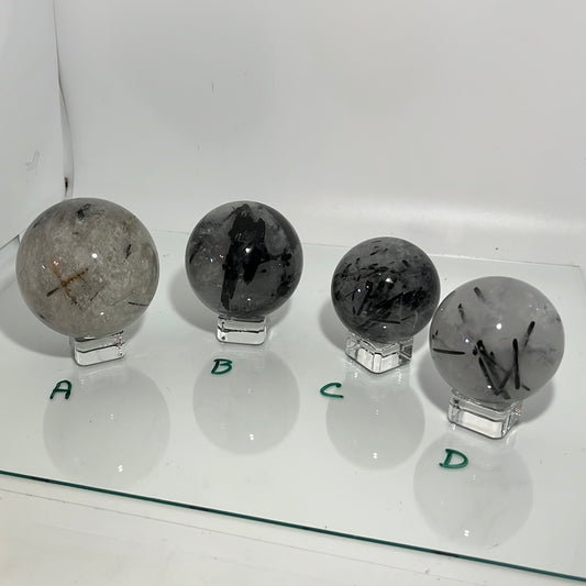 Tourmaline Quartz Crystal Spheres
