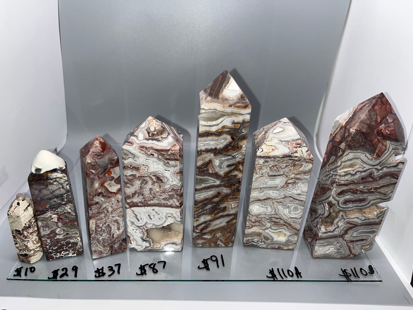 Mexican Crazy Lace Agate Towers