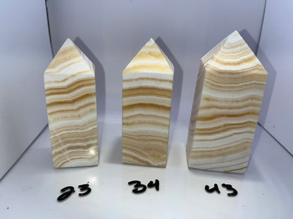 Orange Banded Calcite Towers