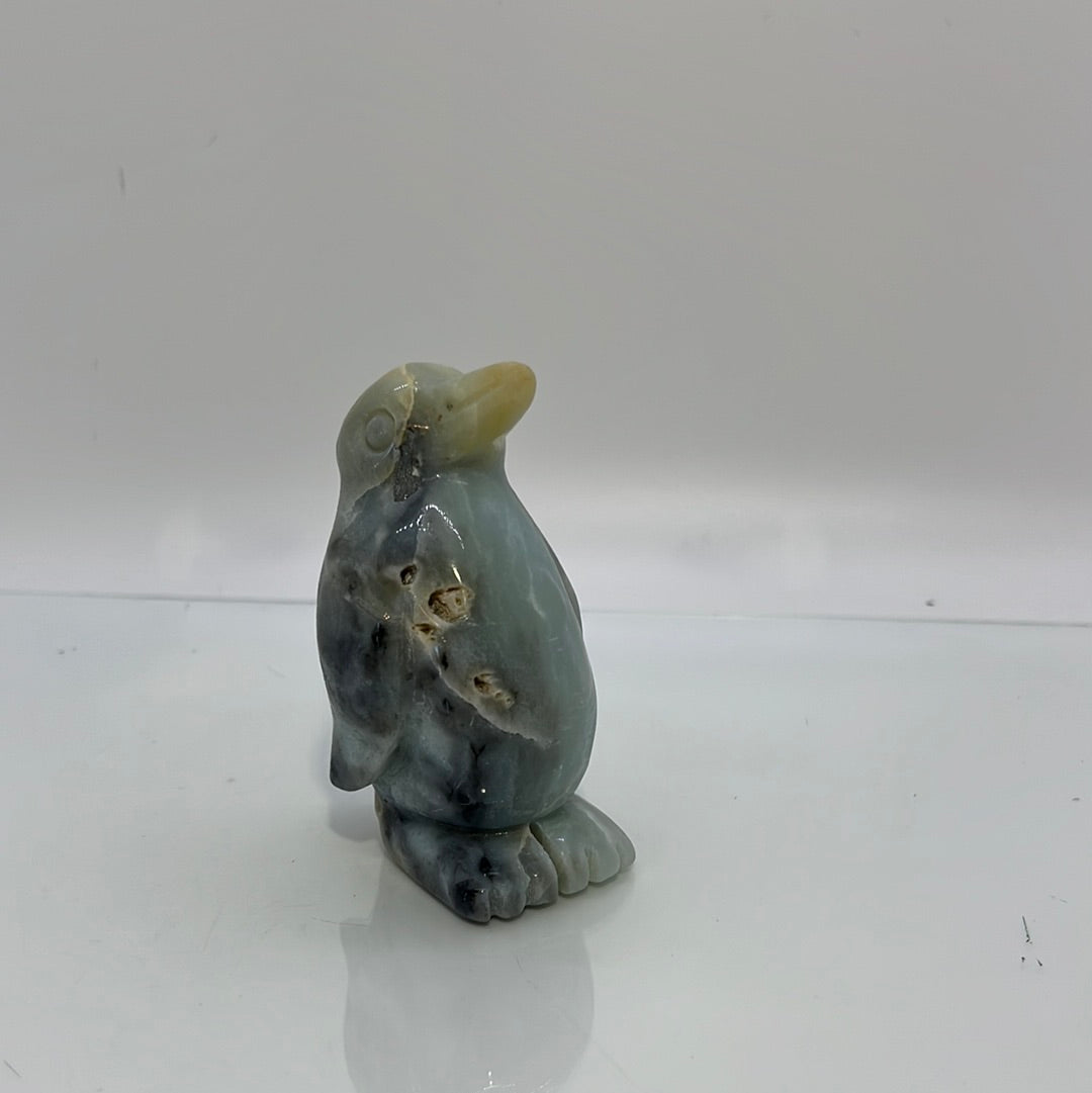 Caribbean Calcite Penguin Carving