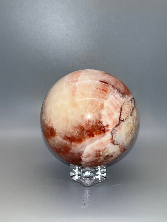 Pink Calcite Sphere, 80mm