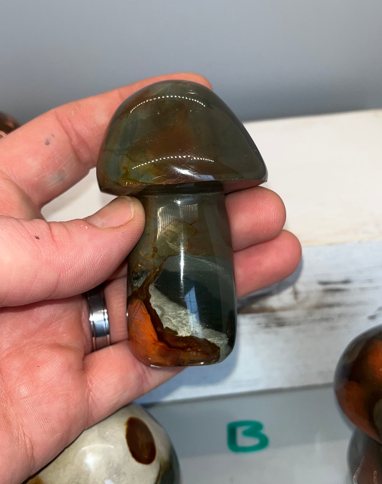 Polychrome Jasper Mushroom